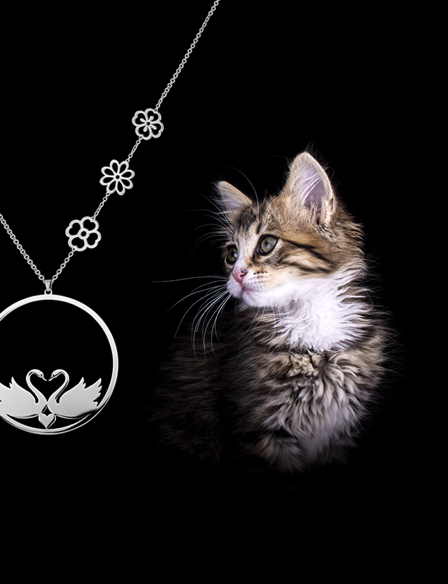 Náhrdelník a mačka